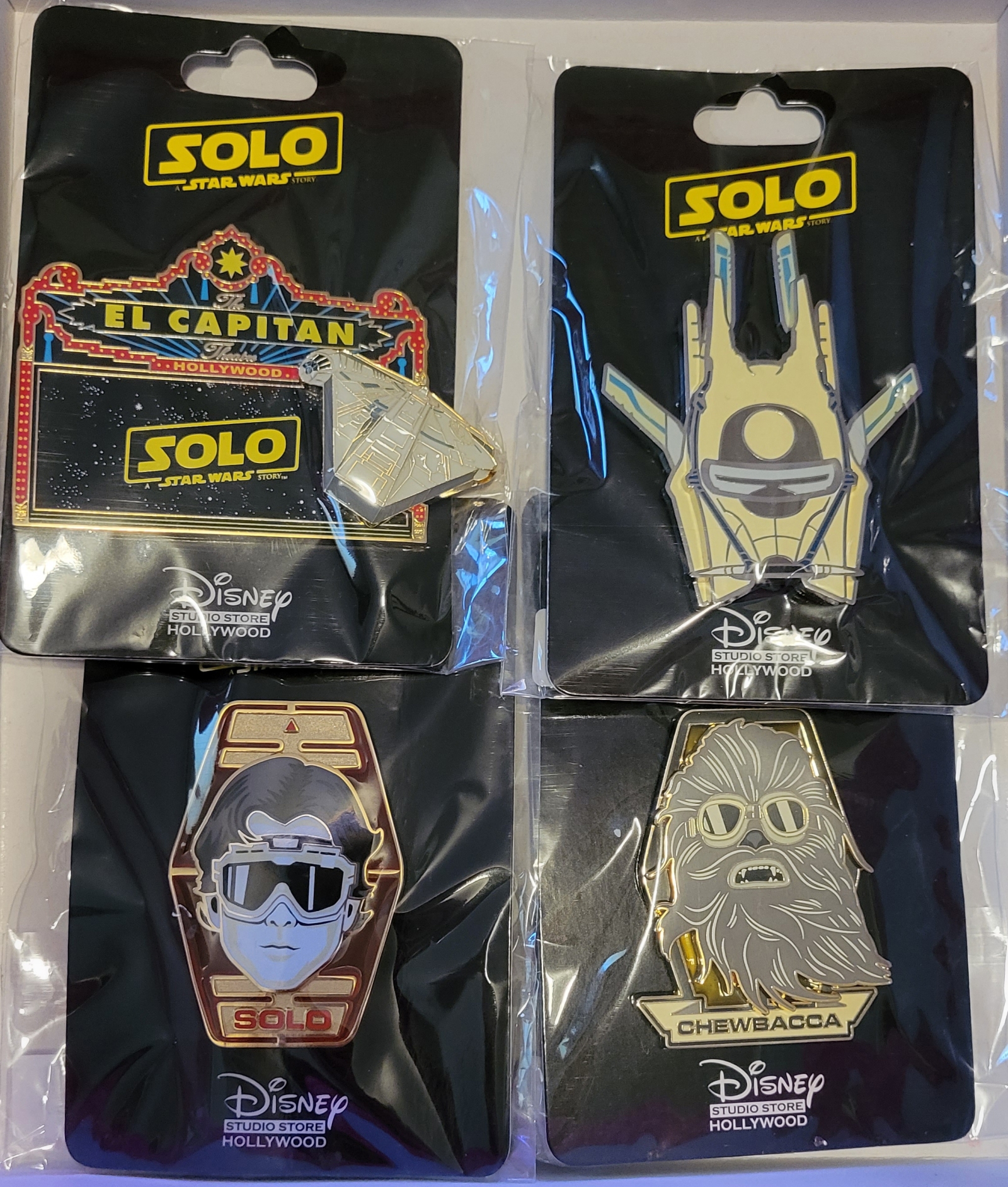 Disney Studio Store Hollywood Solo a Star Wars Story Jumbo Pins