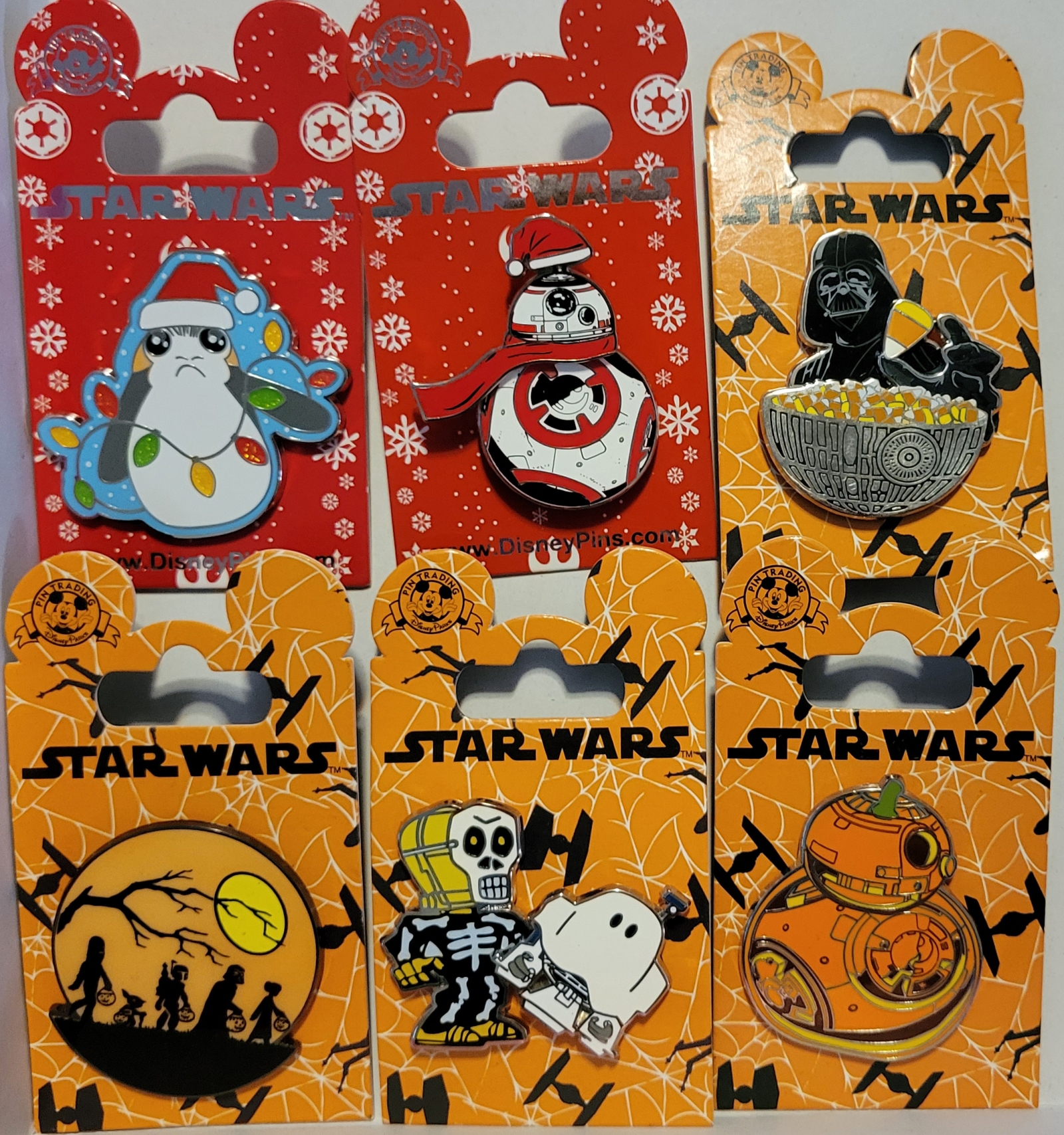 Open Edition Christmas and Halloween Star Wars Disney Pins